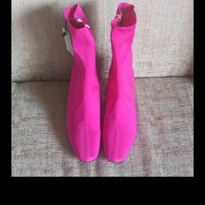 Hot pink boots